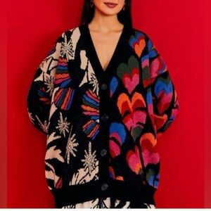 Farm Rio Hearts Cardigan